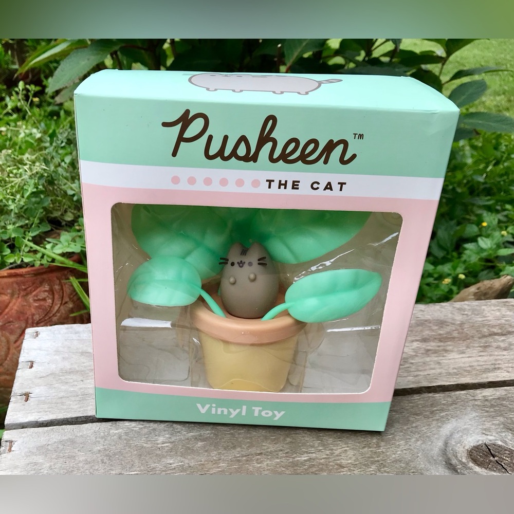 NEW 2020 PUSHEEN The Cat Fern House Plant Cat Kitty Vinyl Toy Collectible Kawaii